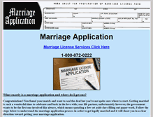 Tablet Screenshot of marriage-application.com